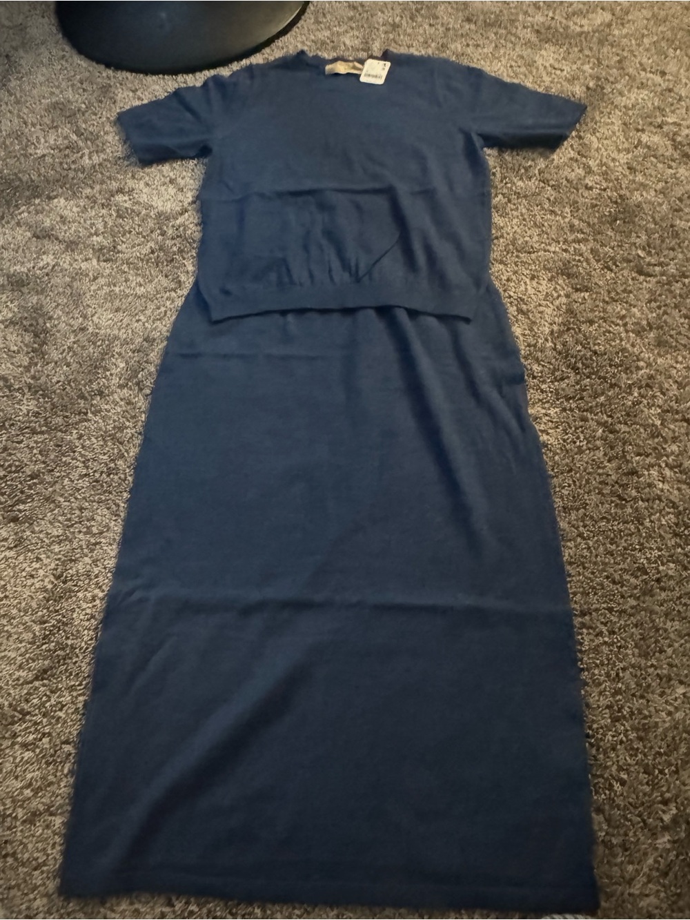 Free People Navy Knit Skirt Set - Picture 2 of 5